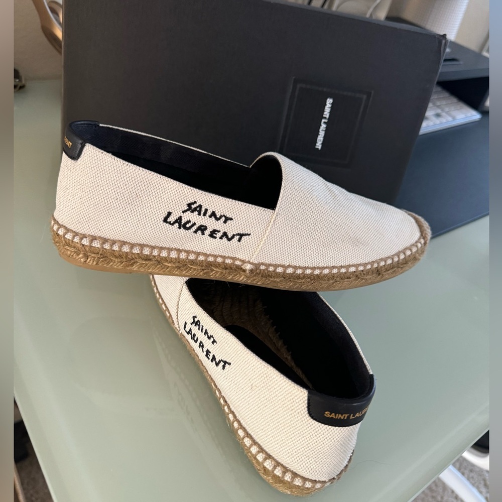 Saint Laurent canvas espadrilles